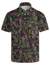 MSCPZH Mens Golf Shirts Dinosaur Golf Polo Shirts for Men Short Sleeve Polo Shirts Golf Mens Polo - Lootquake