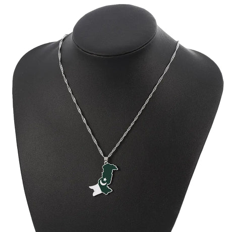 Pakistan Map and Flag Pendant Necklaces - Lootquake
