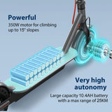 Trottinette électrique JUICEASE 7,8-14,5 Ah, autonomie ultra longue de 31 à 35 km/h, autonomie de 25 à 45 km, application Aovopro, 350/1 000 W, nouveauté 2025