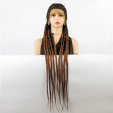 36" Long Cornrow Braids Wig | Full Lace Frontal | Baby Hair
