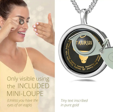Taurus Necklaces for Lovers of the Zodiac 24k Gold Inscribed - Lootquake
