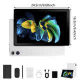 Tableta Android A10L de 10 pulgadas, 12 GB de RAM, 64 GB de ROM, pantalla táctil IPS HD con teclado, estuche, ratón y lápiz óptico, kit de tableta 8 en 1