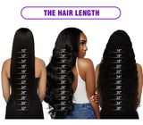 250% Density 30-34 Inch 13x6 HD Transparent Lace Frontal Wig - Deep Wave - Virgin Human Hair