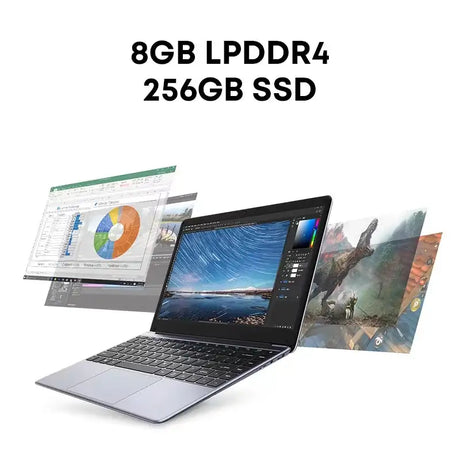 CHUWI HeroBook Pro Laptop 14.1 Inch FHD Screen Intel Celeron N4020 Dual Core UHD Graphics 600 GPU 8GB DDR4 256GB SSD Windows 11 - Lootquake