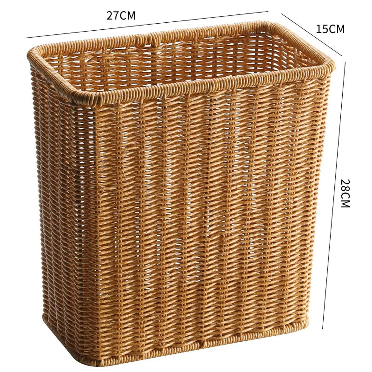 Trash Can Space Saving Dustbin Narrow Space Sturdy Garbage Bin Wastebasket for Laundry Bathroom Kitchen Home Living Room