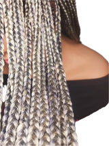 Ash Blonde 613 Full Lace Braid Wig - 360 Lace Knotless Braids with Bun - Lightweight Braided Wig for Black Women