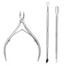4 Pcs/Set Professional Stainless Steel Nail Cutter Scissor Nippers Muti Function Cuticle Pusher Remover Nail Care Manicure Kits
