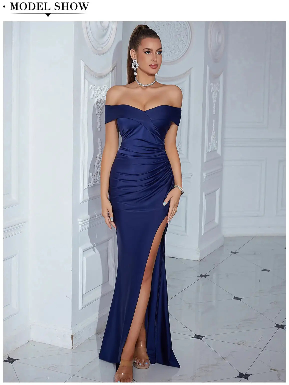 Adyce New Evening Maxi Long Dress For Women Elegant Off Shoulder Strapless Sexy High Split Club Party Celebrity Evening Vestidos - Lootquake