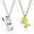 PEANUTS Snoopy and Woodstock Best Friend Necklaces for 2 Official License Set of 2 Friendship Necklaces - Lootquake