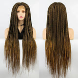 36" Knotless Box Braids Full Lace Wig | Crochet Braids | Synthetic Braiding Hair | Black Women
