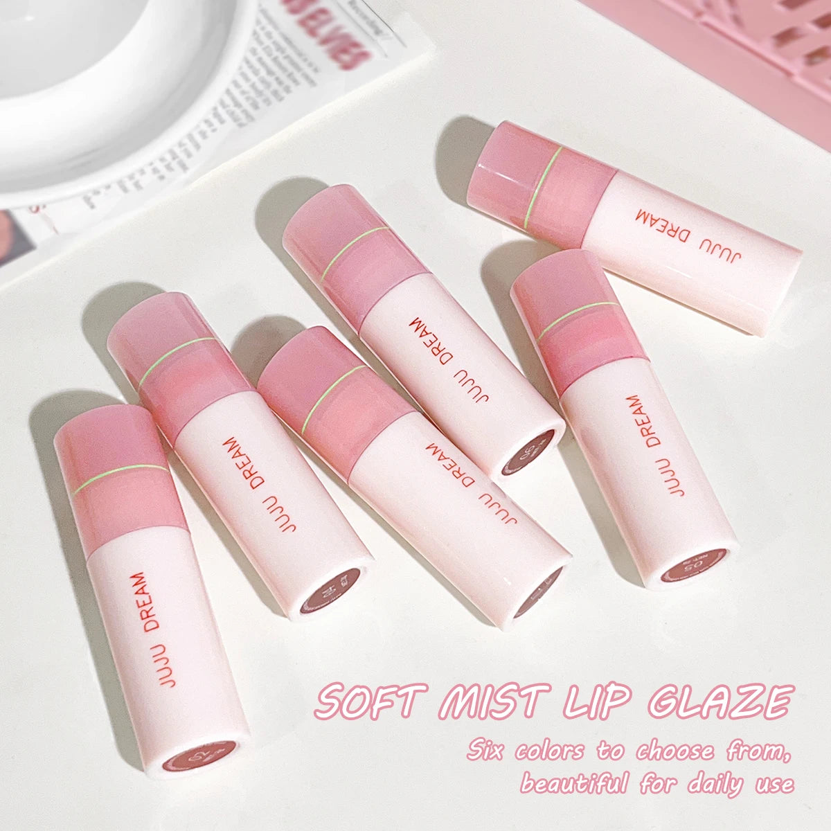 Coffret de rouges à lèvres mats et velours aériens – 6 teintes riches, anti-bavures et longue tenue
