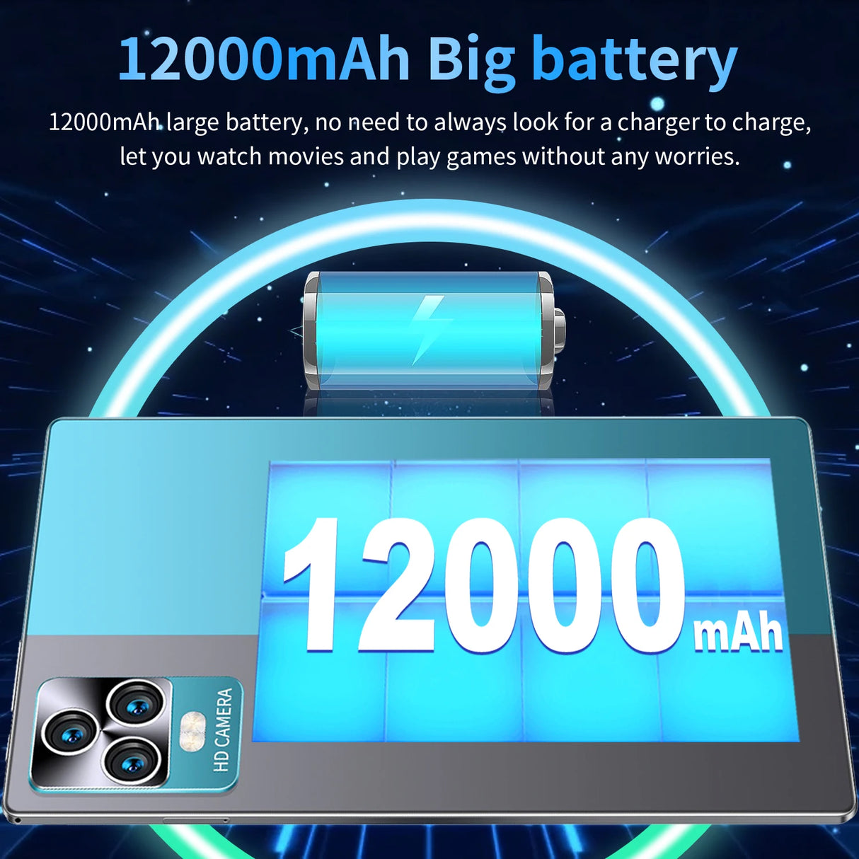 Tablette Android 13.0 de 10,36 pouces, version mondiale 2025, 16 Go de RAM, 1 To de ROM, 16 MP, 32 MP, 12 000 mAh, réseau Bluetooth, 5G, Wi-Fi