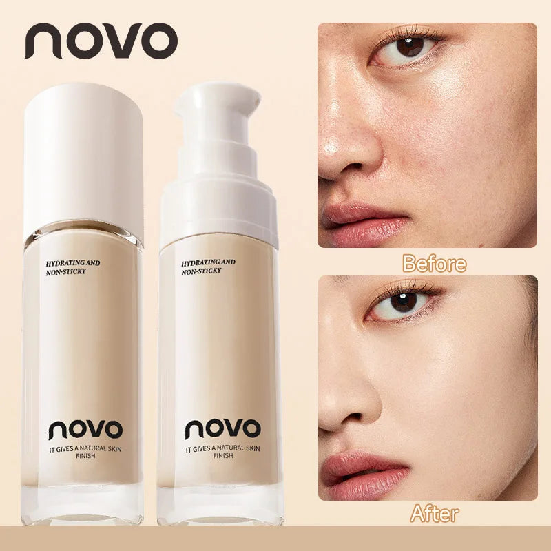 Base líquida con hialuronato, corrector de larga duración, crema BB, nutritiva con vitamina E, resistente al agua, modulable, mejora la uniformidad de la piel.