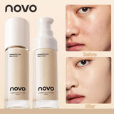 Base líquida con hialuronato, corrector de larga duración, crema BB, nutritiva con vitamina E, resistente al agua, modulable, mejora la uniformidad de la piel.