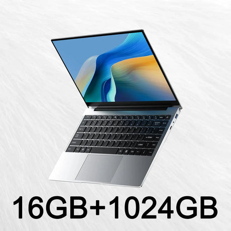 14.1" Ultra-Slim Laptop 16GB RAM 2TB SSD Intel CPU Windows 11 Pro FHD Anti-Glare Multilingual Office/Study PC - Lootquake