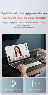 14.1" Ultra-Slim Laptop 16GB RAM 2TB SSD Intel CPU Windows 11 Pro FHD Anti-Glare Multilingual Office/Study PC - Lootquake
