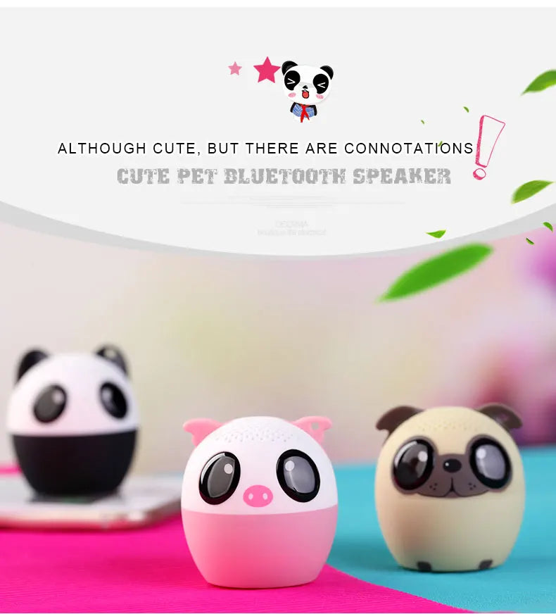 Altavoz Bluetooth para exteriores, minialtavoz TWS para fiestas con diseño de animales de dibujos animados para Navidad. La mejor opción para regalar a un niño.