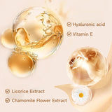 Base líquida con hialuronato, corrector de larga duración, crema BB, nutritiva con vitamina E, resistente al agua, modulable, mejora la uniformidad de la piel.