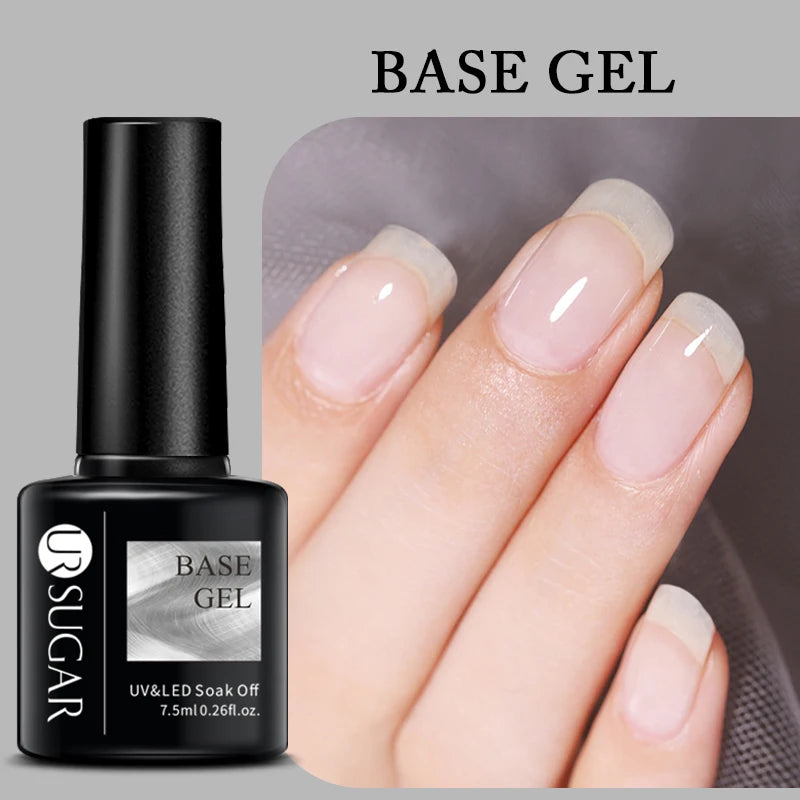URSUGAR 7.5ml Solid Color Gel Polsih Classic Matte Glossy DIY Nail Art Trendy Reflective Glitter Nail Gel UV LED Soak Off