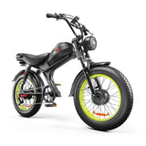 Bicicleta eléctrica para adultos Emoko C93, 1000 W x 2, batería de 48 V 23 Ah, bicicleta de montaña eléctrica con neumáticos anchos de 20 pulgadas.