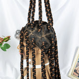 32" Triangle Knotless Box Braids Wig | KIMA Full Lace Front Braided Wig | Transparent Lace | Synthetic Braids