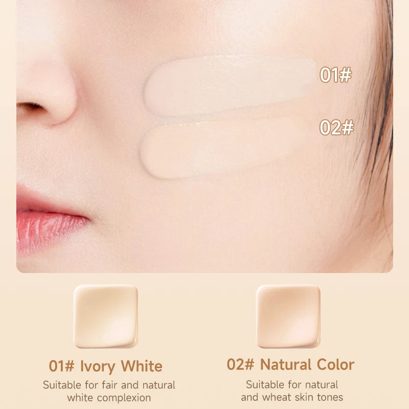 Base líquida con hialuronato, corrector de larga duración, crema BB, nutritiva con vitamina E, resistente al agua, modulable, mejora la uniformidad de la piel.