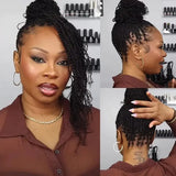 Afro Kinky Bulk Human Hair Extensions | 10"-22" 50g Brazilian Remy for Braiding & Dreadlocks (Natural Colors, Long-Lasting)