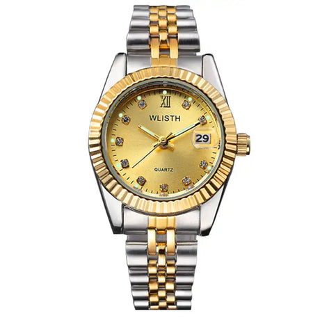 Fashionable Luminous Diamond Quartz Couple Watches - Lootquake