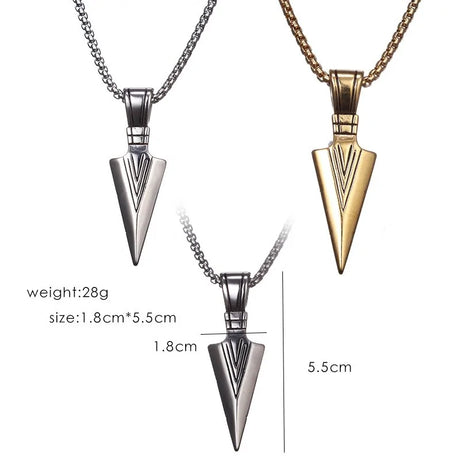 Arrow Head Pendant Long Chain Necklaces - Lootquake