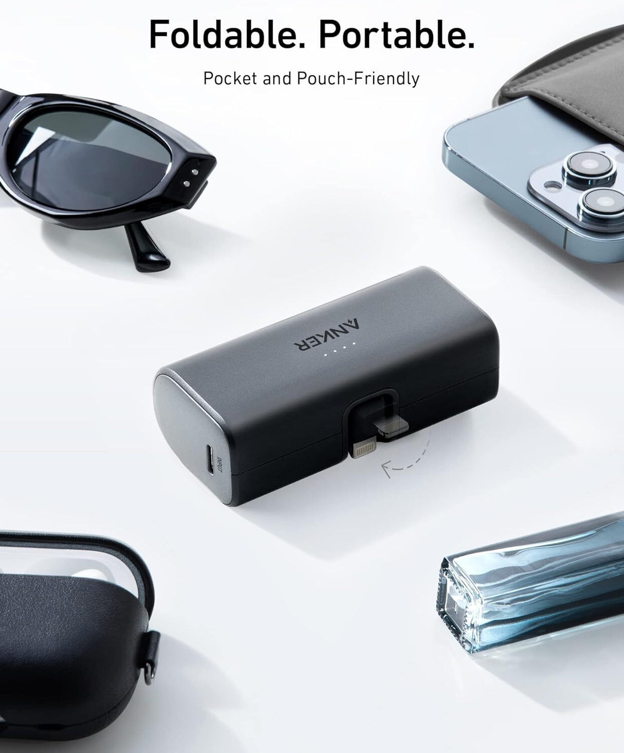 Anker 621 Power Bank Built‑In Lightning & USB‑C Connectors 5,000 mAh