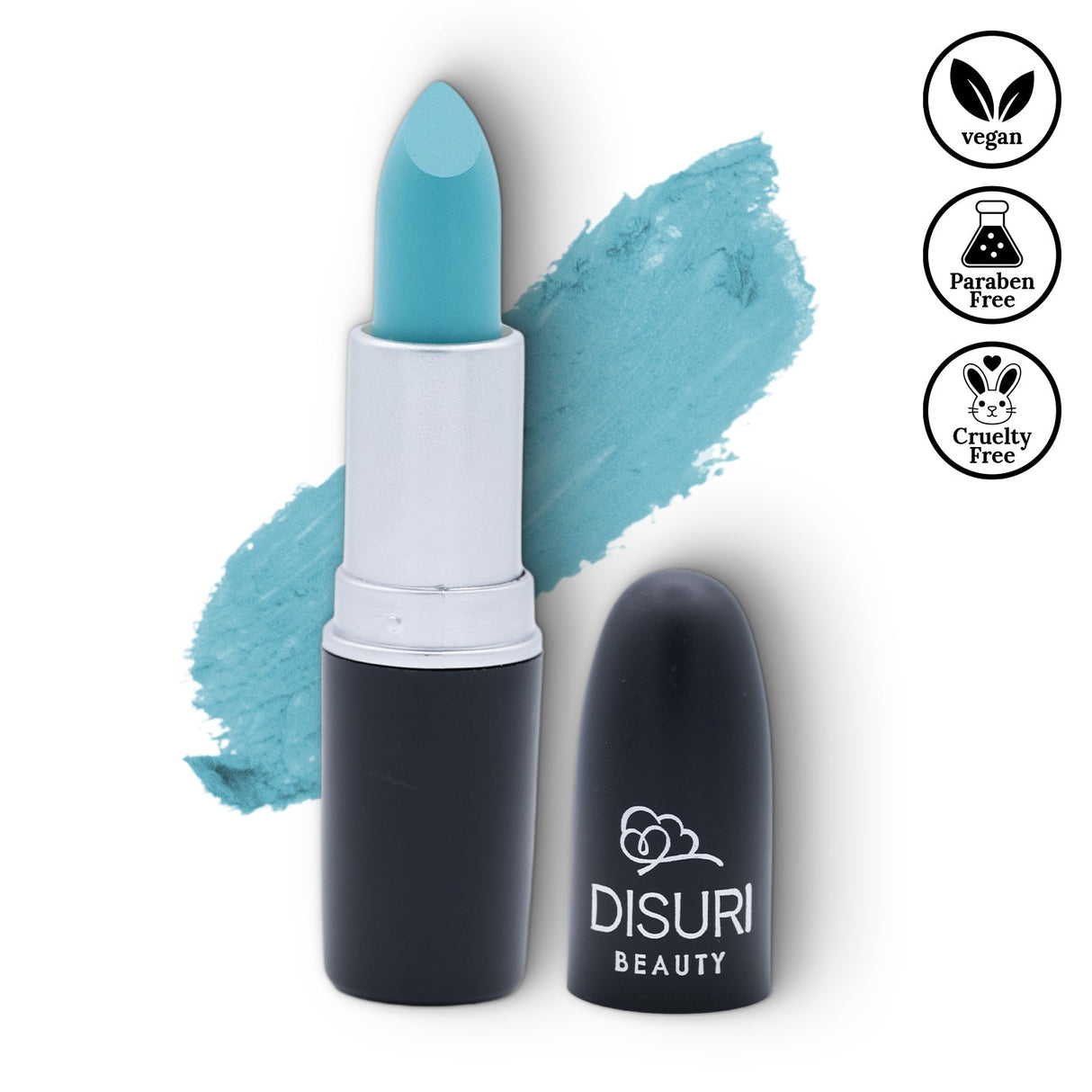 Lápiz labial mate vegano y sin crueldad animal DISURI Beauty - Aqua Bloom n.° 21