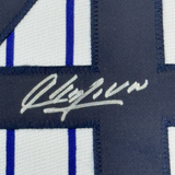 Framed Autographed/Signed Aroldis Chapman 35x39 New York Pinstripe Baseball Jersey Beckett BAS COA