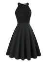 Porm Dresses for Teens Sleeveless Lace Dresses Knee Length Semi Formal Dresses for Wedding Guest Homecoming Dresses Short 2XL Black - Lootquake