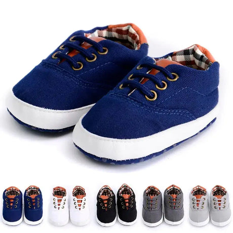 Solid color casual lace soft bottom baby canvas shoes baby shoes toddler shoes - Lootquake