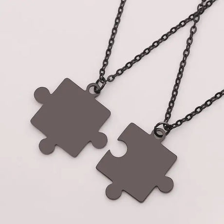 Matching Puzzle Piece Pendant Necklaces - Lootquake
