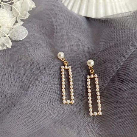 French retro pearl earrings female earrings - Lootquake
