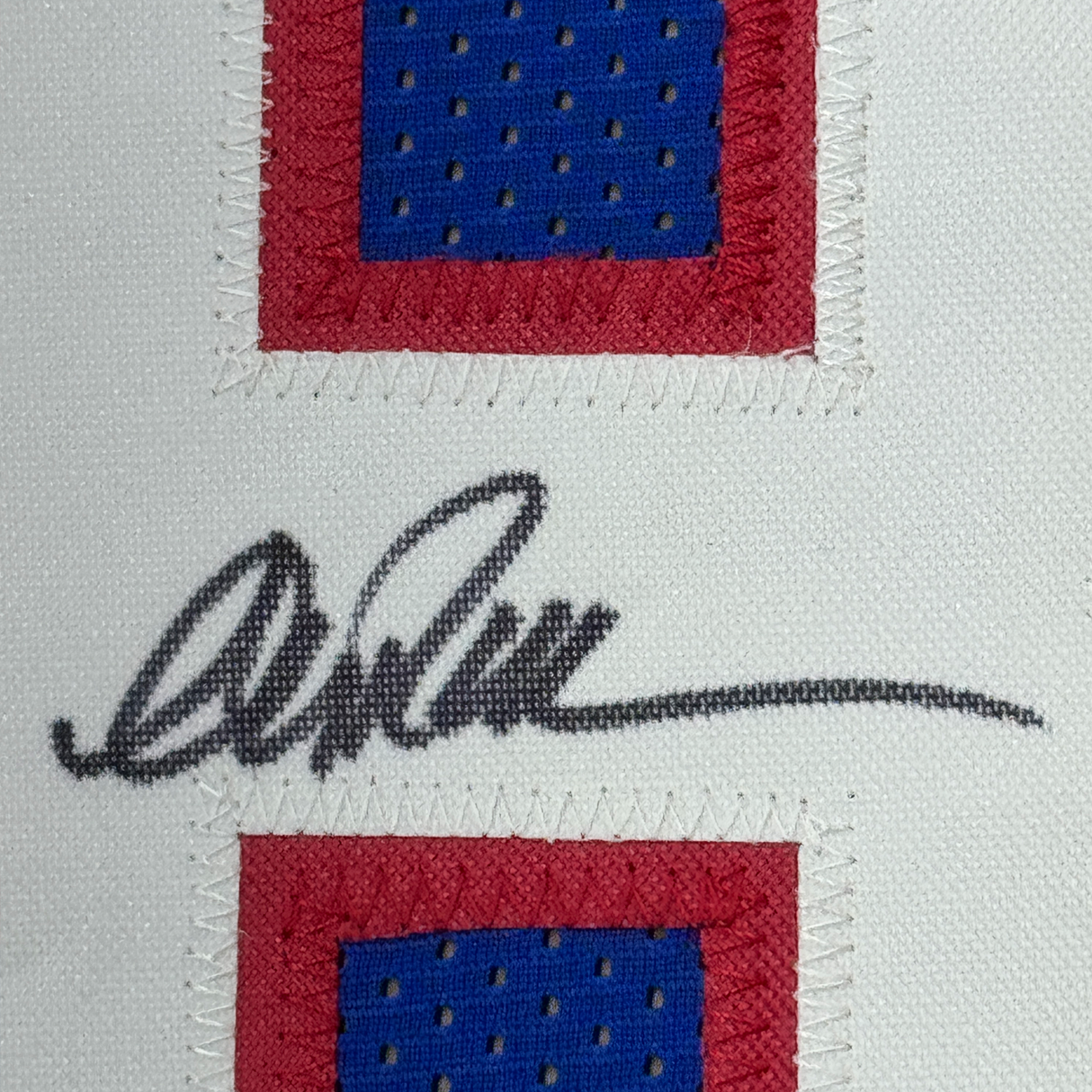 Camiseta de fútbol americano azul dinastía enmarcada, autografiada y firmada por Jim Kelly Thurman, Thomas Andre Reed, Buffalo, 35 x 39, JSA COA