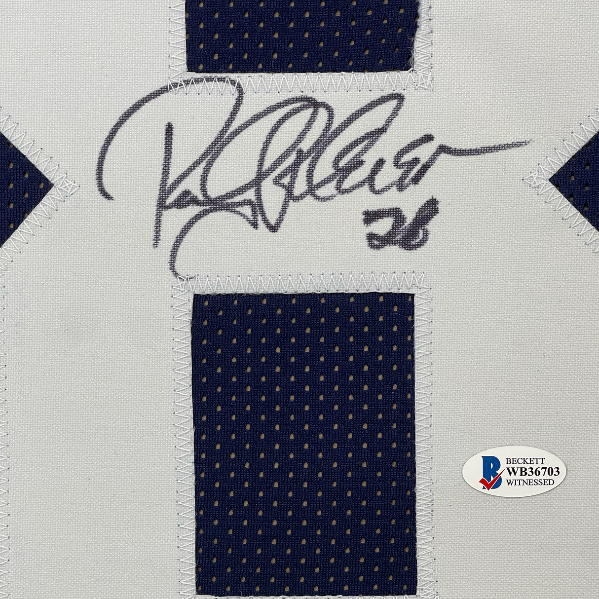 Framed Autographed/Signed Rocky Bleier 35x39 66 Nat'l Champs Notre Dame Blue College Football Jersey JSA COA