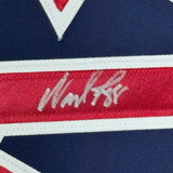 Framed Autographed/Signed Wade Boggs 35x39 Boston Blue Baseball Jersey Beckett BAS COA