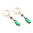 Howls Earrings 18K Gold Earrings Huggie Hoop Earrings Jewelry Green Drop Dangle Earrings Cosplay Anime Gift for Women Men - Lootquake