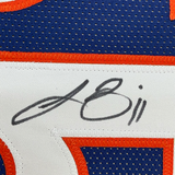 Camiseta de fútbol azul de Chicago Beckett BAS COA enmarcada, autografiada y firmada por Lance Briggs, 35 x 39