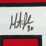 Camiseta de hockey roja de Nueva Jersey, enmarcada, autografiada y firmada por Martin Brodeur, 35 x 39, JSA COA