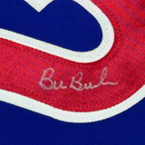 Camiseta de béisbol azul de Chicago de 35 x 39, enmarcada, autografiada y firmada por Bill Buckner (JSA COA)