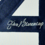 Camiseta de béisbol blanca de Detroit de 35 x 39, enmarcada, autografiada y firmada por Jim Bunning (JSA COA)