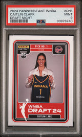 Graded 2024 Panini Instant WNBA Caitlin Clark #DN1 Draft Night Rookie RC Basketball Card PSA 9 Mint