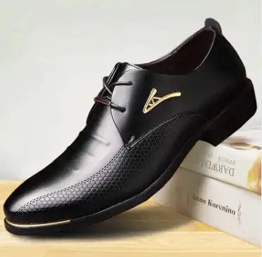 Men's Business Dress Shoes - Stylish Pointed Leather Shoes - Lootquake