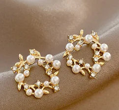 Petal Earrings, Pearl Studs, Colorful Drop Earrings - Lootquake