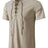 JEMITOP Mens Retro Renaissance Costume Short Sleeve Lace Up Shirts for Pirate Viking Medieval Vampire Halloween Cosplay Clothing Solid Khaki XXL - Lootquake