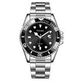Men Silver Stainless Steel Waterproof Watches - Lootquake