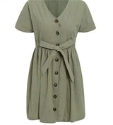 Short V-neck Summer Dresses - Lootquake